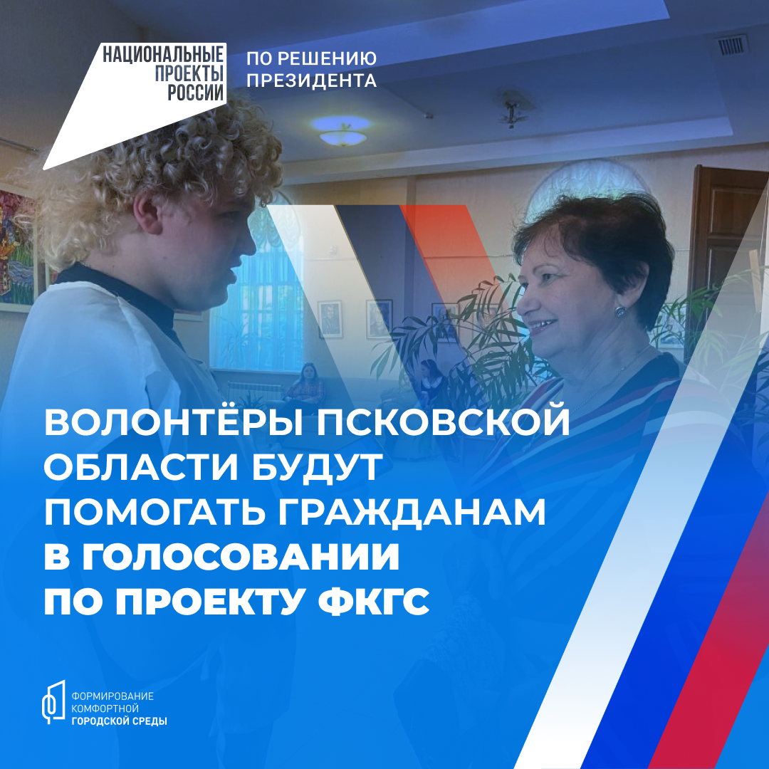 Волонтёры Псковской области будут помогать гражданам в голосовании по проекту ФКГС.